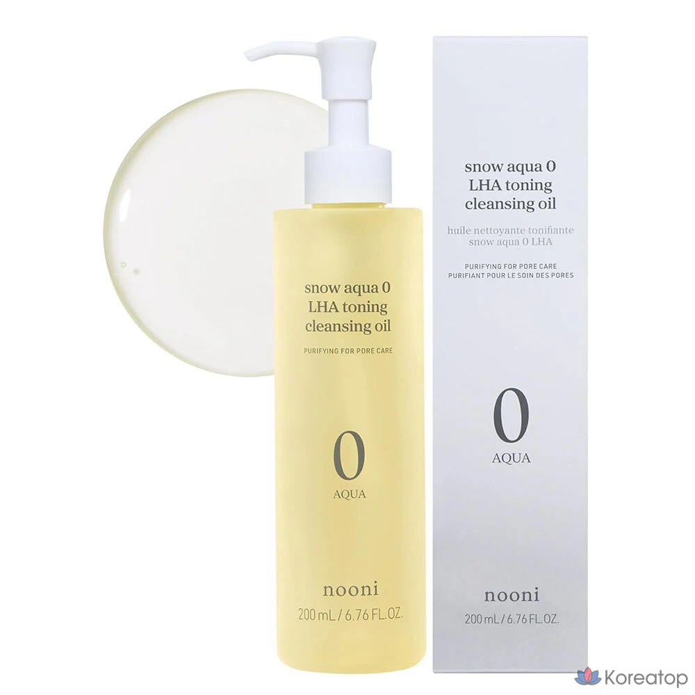 Гидрофильное масло NOONI Snow Aqua Zero Laha Toning Cleansing Oil, 200 мл, 1 шт.