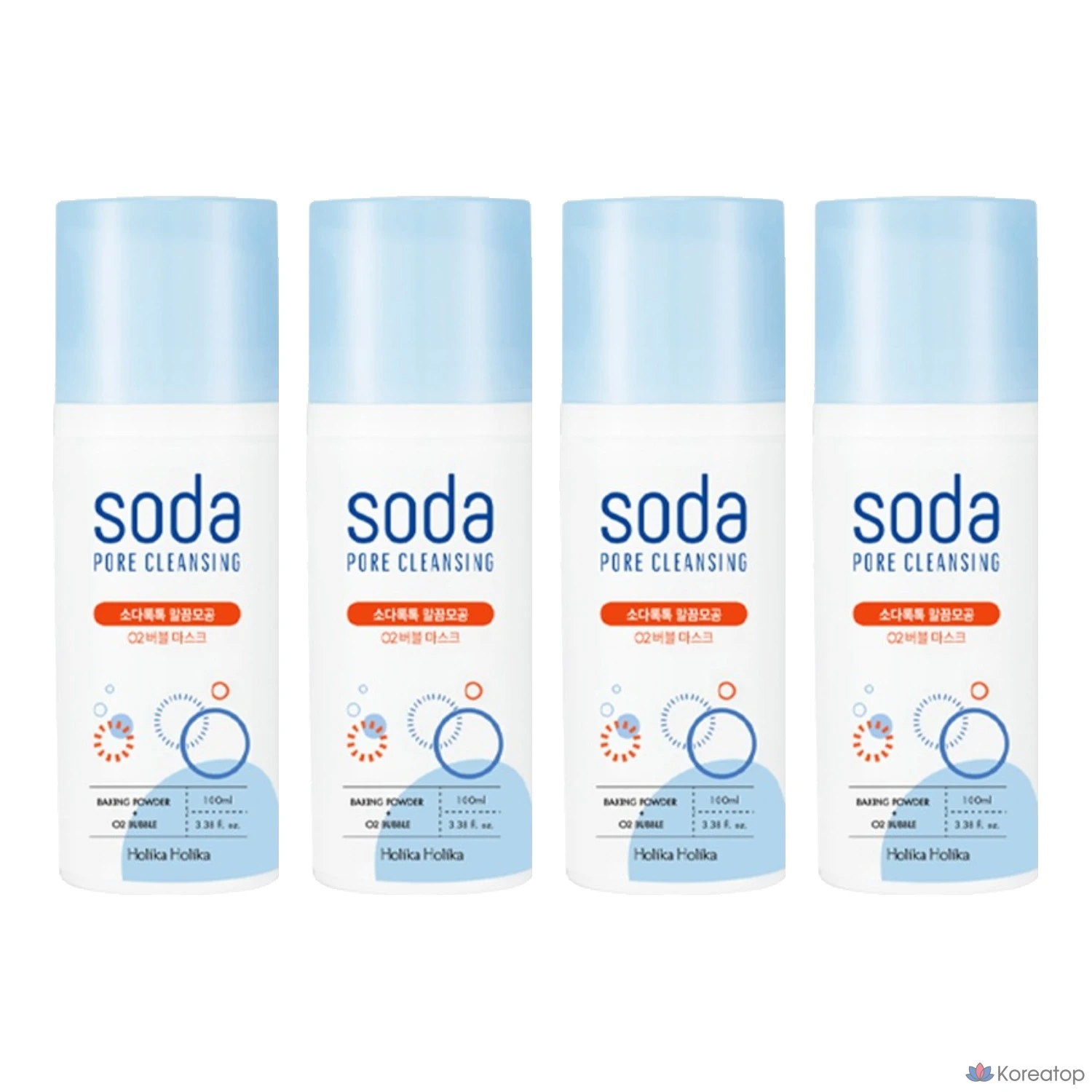 Очищающая пенка Holika Holika Soda Talk Talk Malgeum Pore O2 Bubble Mask, 100 мл, 4 шт.