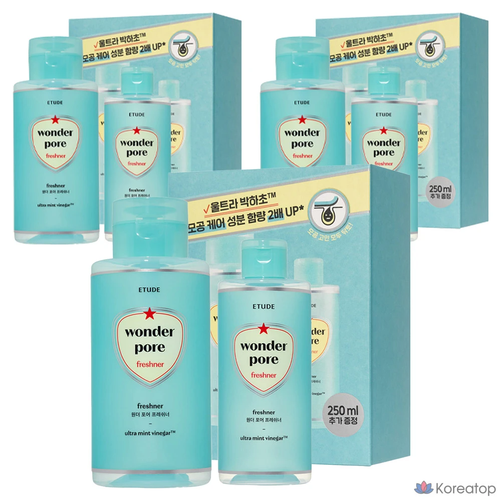 Тонер Etude House Wonder Pore Freshner, 500 мл + 250 мл, 3 шт.