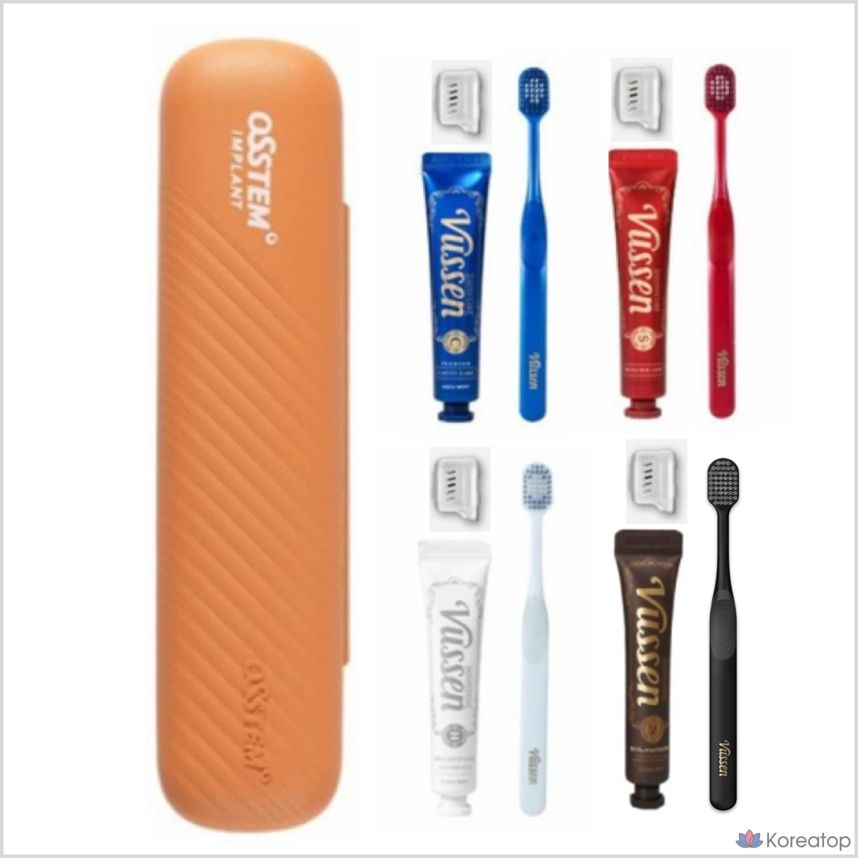 Зубная паста Vussen 28 Whitening Travel Kit (паста + щетка + футляр), 50 г, 3 шт., фото 2