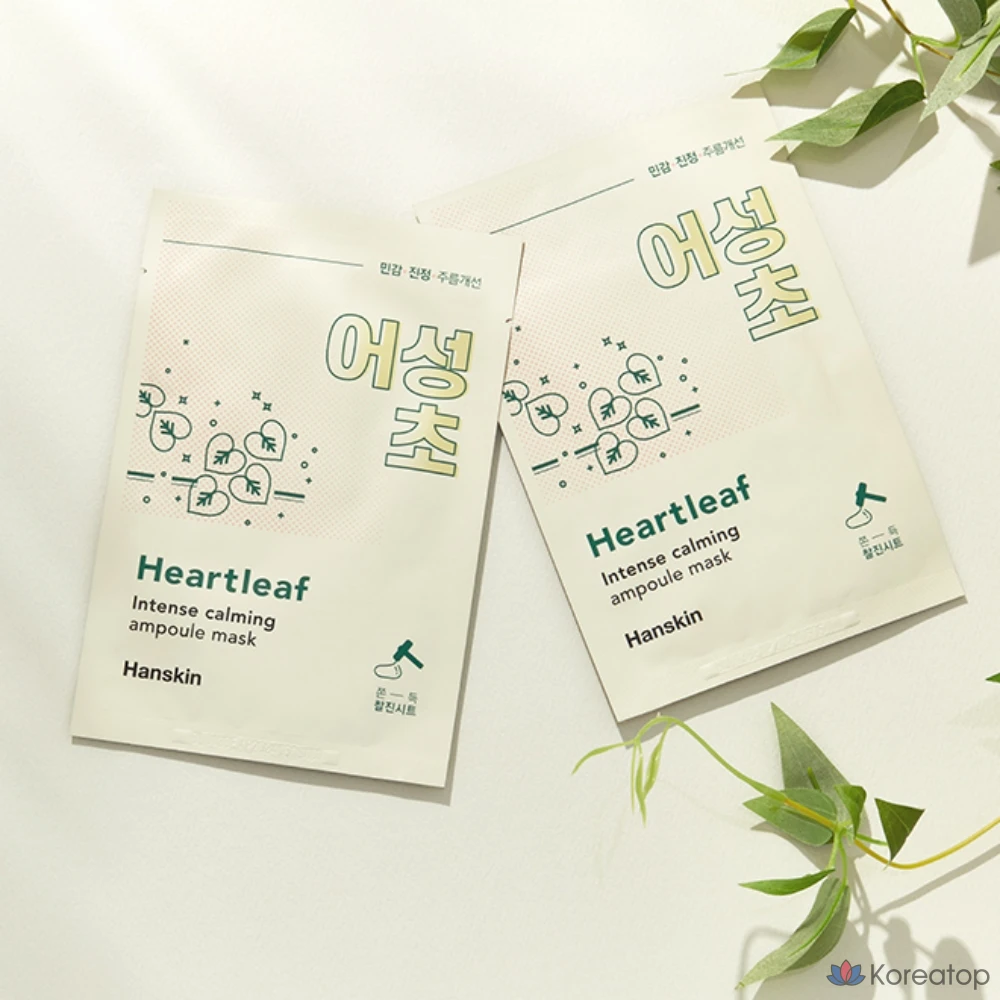 Тканевая маска для лица HANSKIN Intensive Calming Ampoule Sheet Mask Houttuynia Cordata, 30 шт.
