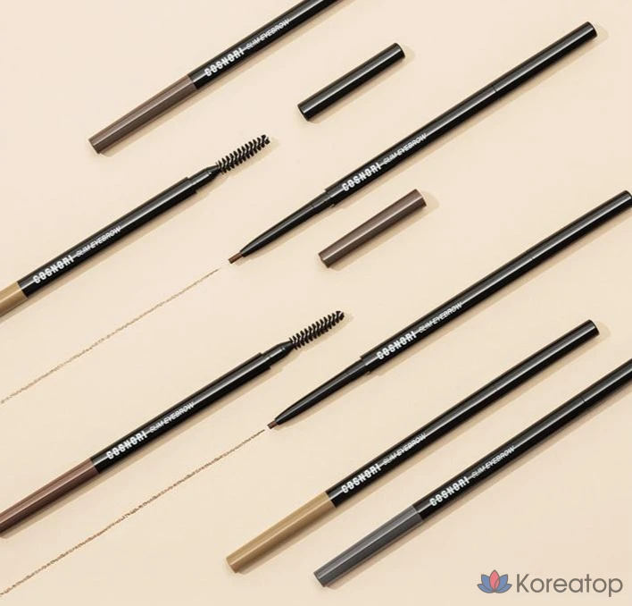 Карандаш для бровей Cosnori Slim Eyebrow Pencil, оттенок Dutch Gray, 0.13 г, 1 шт., фото 9