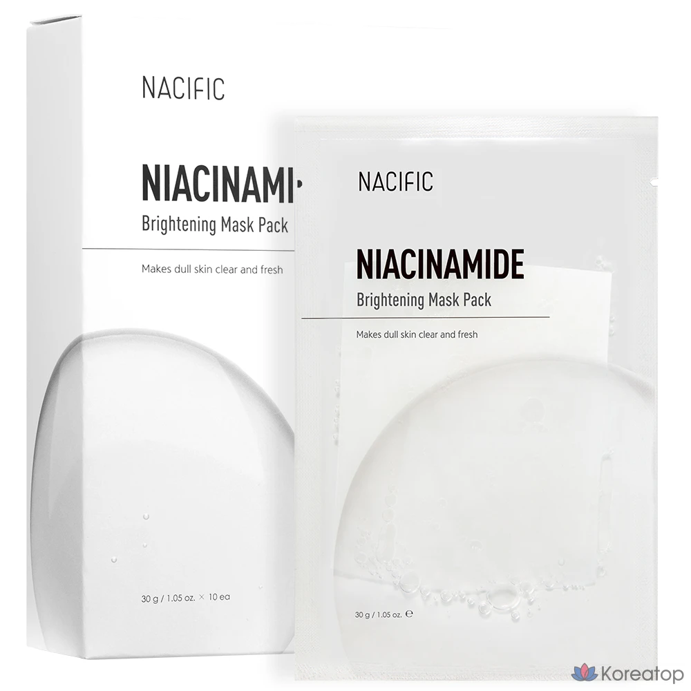 Тканевая маска для лица NACIFIC Niacinamide Brightening Mask, 30 г, 10 шт.