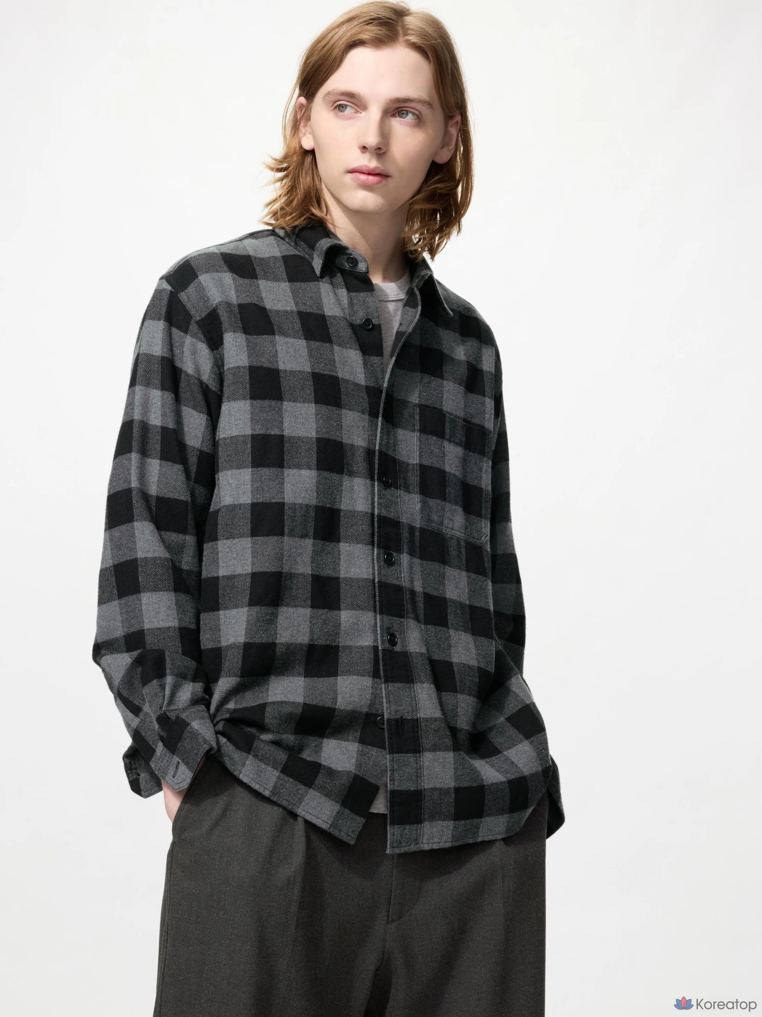 Фланелевая рубашка Uniqlo Block Check