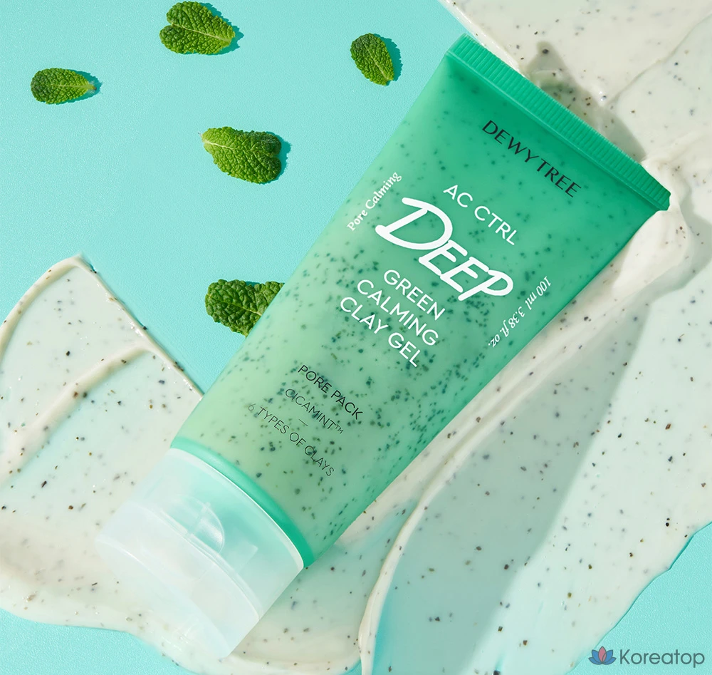 Глиняная маска для лица Dewytree AC Control Deep Green Calming Clay Gel Pore Pack, 100 мл, 1 шт.