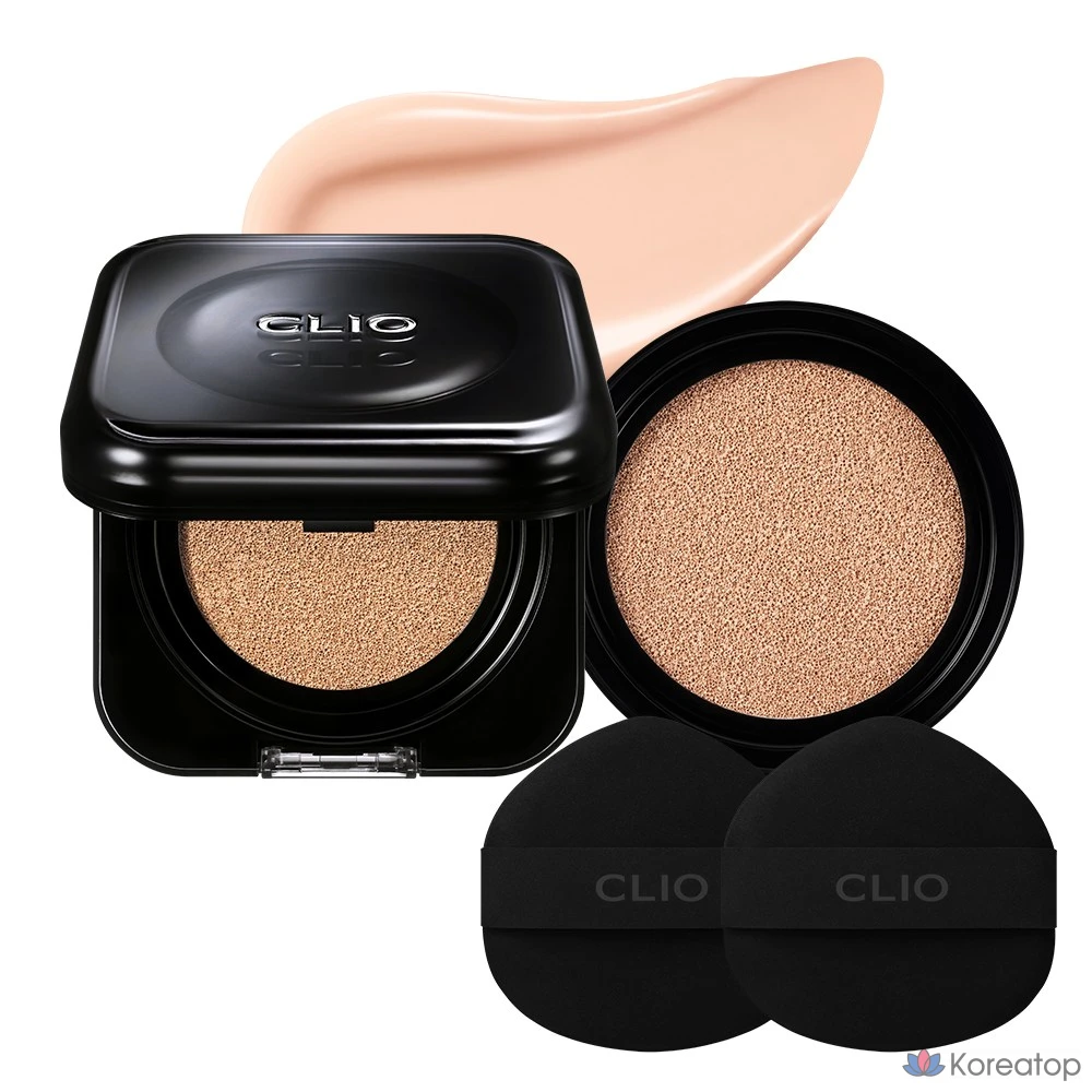 Кушон Clio Kill Cover Founwear Cushion Set (Основной блок + Рефил + 2 спонжа), оттенок 21C Lingerie, 1 шт.