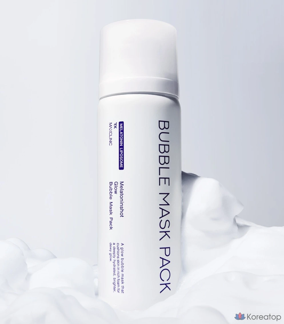 Тканевая маска для лица MAXCLINIC Melatonin Shot Glow Bubble Mask Pack, 80 мл, 1 шт.