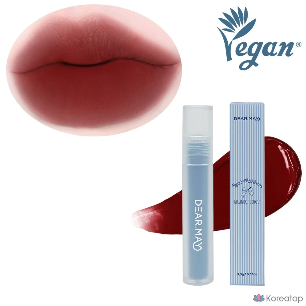 Тинт для губ DEARMAY Rosy Ribbon Blur Tint, оттенок LR06 Nudetopy, 3.3 г, 1 шт.
