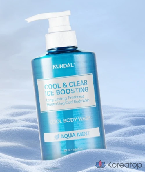 Гель для душа Kundal Cool &amp; Clear Ice Boosting Cool Body Wash Aqua Mint, 1.058 л, 1 шт.