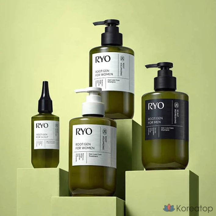 Шампунь Ryo Rootgen Men's Customized Anti-Hair Loss Care, аромат чайного дерева и эвкалипта, 515 мл, 1 шт.