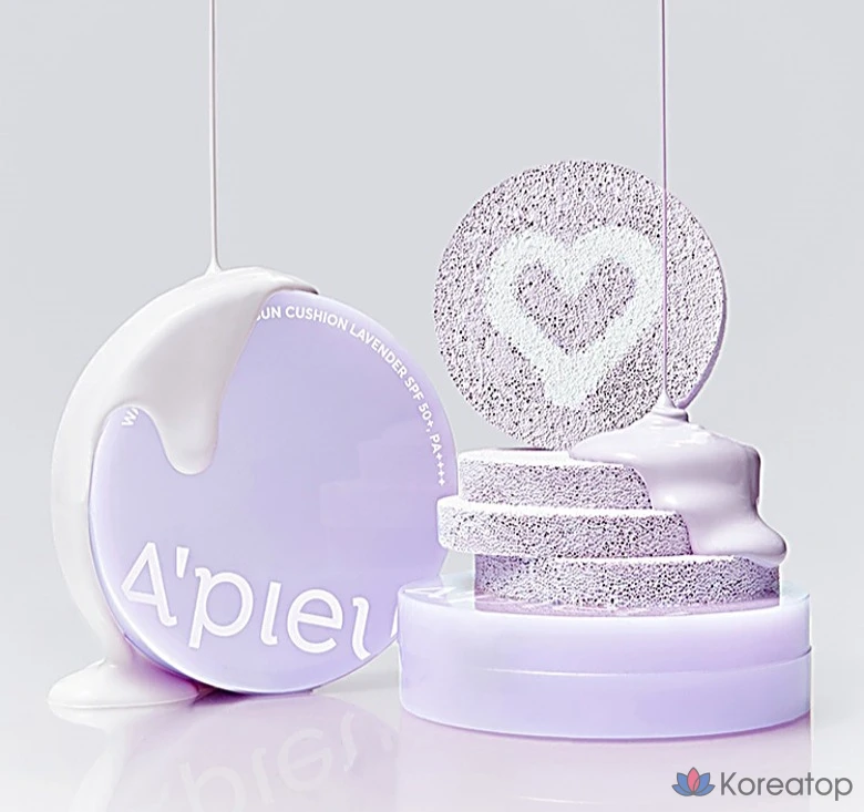 Солнцезащитный кушон A'Pieu Waterlock Tone-Up Sun Cushion, оттенок Lavender, 15 г, 1 шт.
