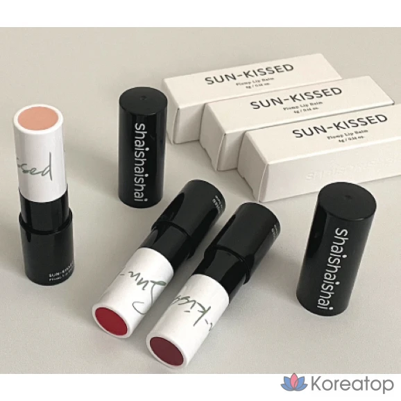 Бальзам для губ SHAISHAISHAI Sun-Kissed Plump Lip Balm, оттенок Peach Crush, 4 г, 1 шт.