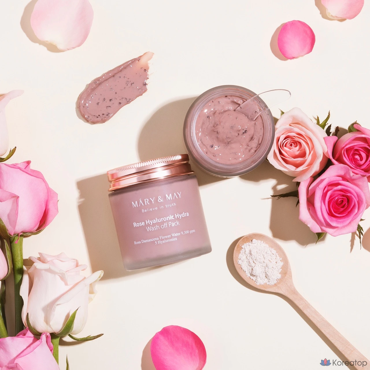 Маска для лица Mary&amp;May Rose Hyaluronic Hydra Wash-off Pack, 125 г, 1 шт.