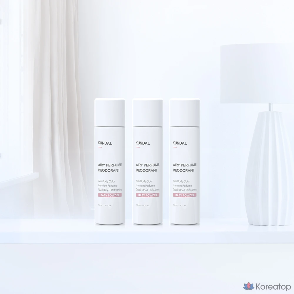 Дезодорант-спрей Kundal Airy Perfume Deodorant Spray, аромат Baby Powder, 150 мл, 1 шт.