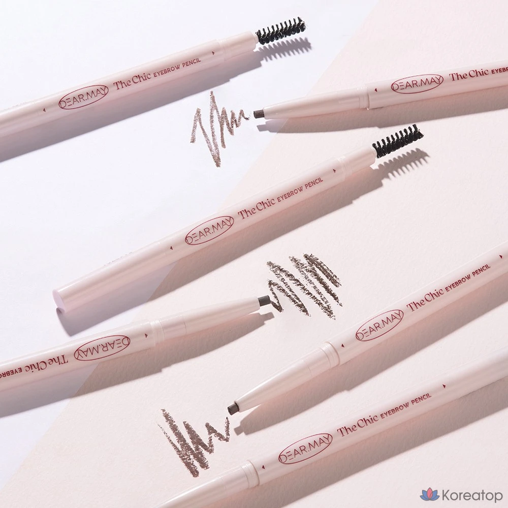Карандаш для бровей DEARMAY The Chic Eyebrow Pencil, оттенок 01 Ash Gray, 0.18 г, 1 шт., фото 4