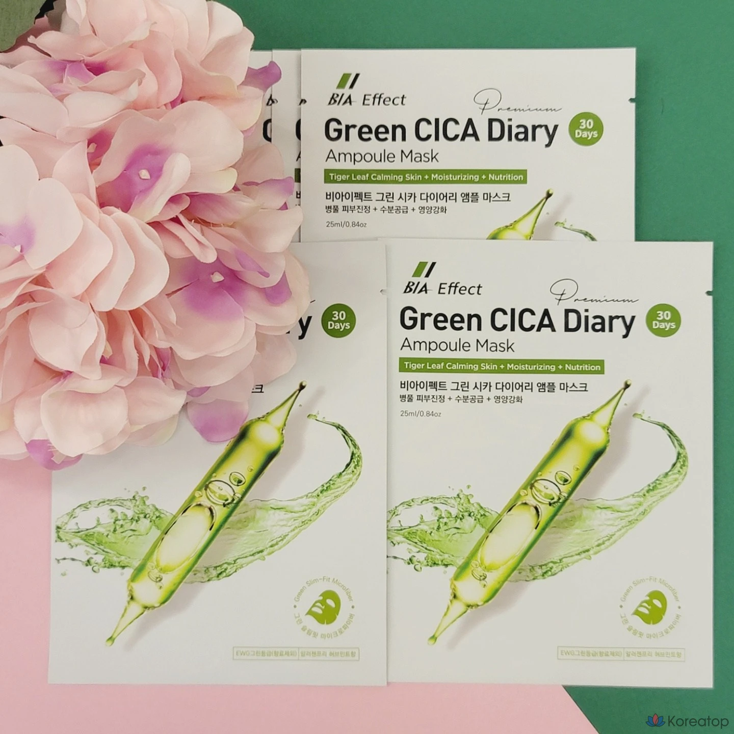 Тканевая маска для лица BIA EFFECT Green Cica Ampoule Mask, 25 мл, 1 шт.