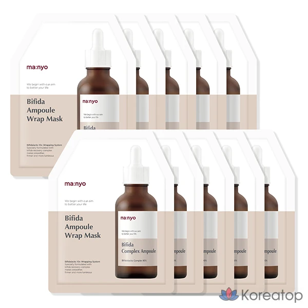Тканевая маска для лица Manyo Bifida Ampoule Lab Mask, 10 шт.