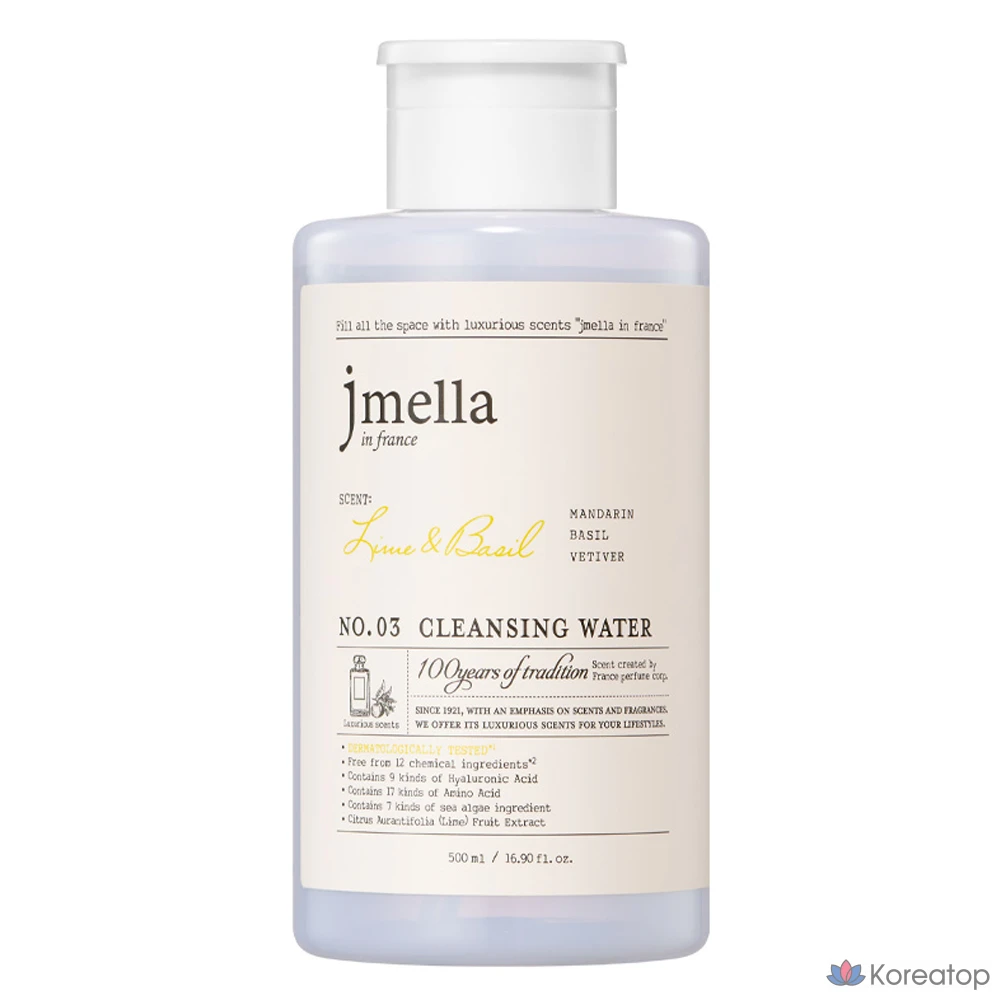 Мицеллярная вода Jmella In France Lime & Basil Cleansing Water, 500 мл, 1 шт.