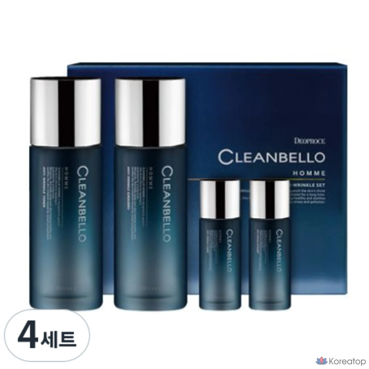 Набор для ухода Deoproce Cleanbella Homme Anti-Wrinkle 4-piece Set (Skin + Lotion), 4 шт.