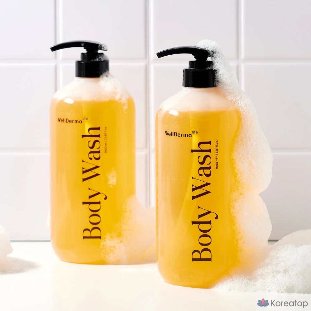 Очищающий гель для душа WellDerma Lemon Tree Low pH Body Wash, 1 л, 1 шт.