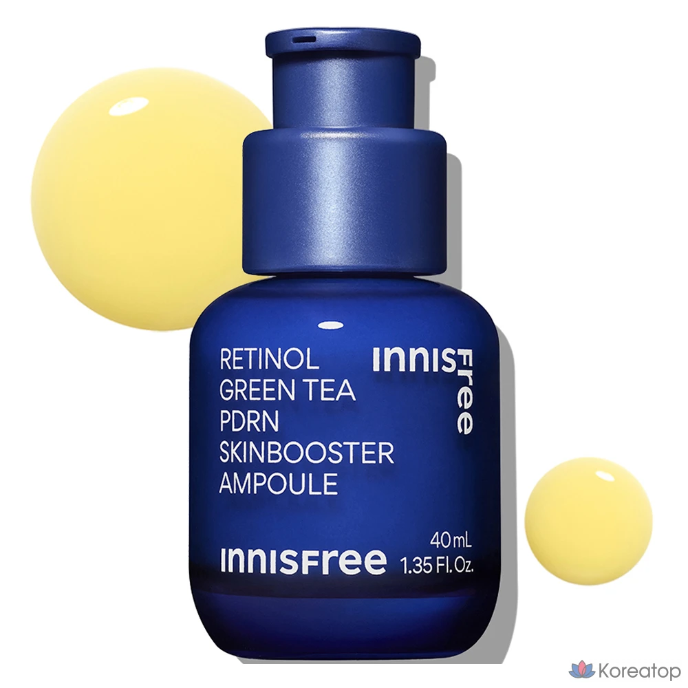Ампульная сыворотка Innisfree Retinol Green Tea PDRN Skin Booster Ampoule, 40 мл, 1 шт.
