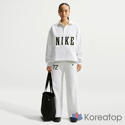 Топ женский Nike Studio Fleece Medium Weight Oversized Rugby Top, фото 4