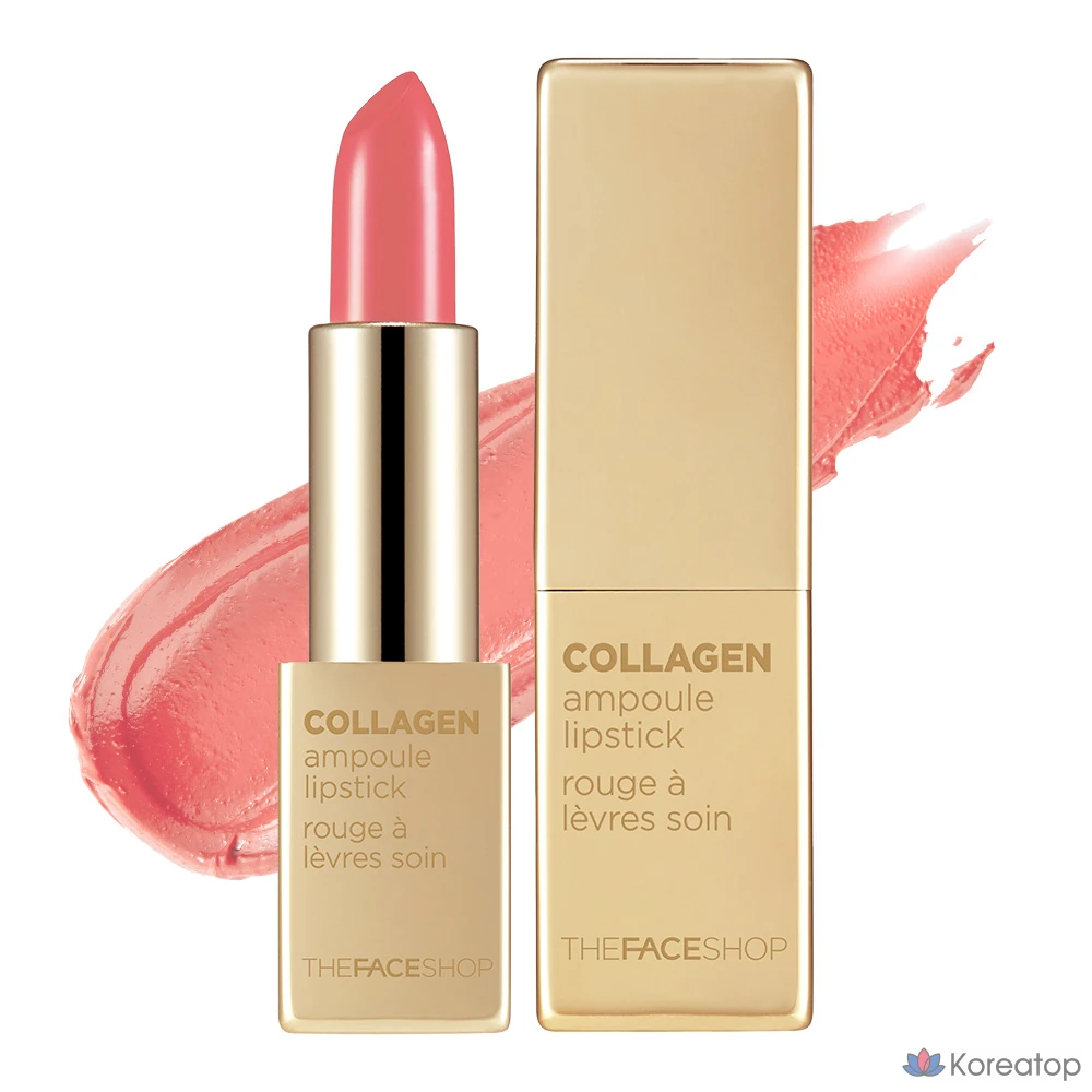 Ампульная сыворотка для губ The Face Shop Collagen Ampoule Lipstick, оттенок 13 Brown Killer, 3.5 г, 1 шт.