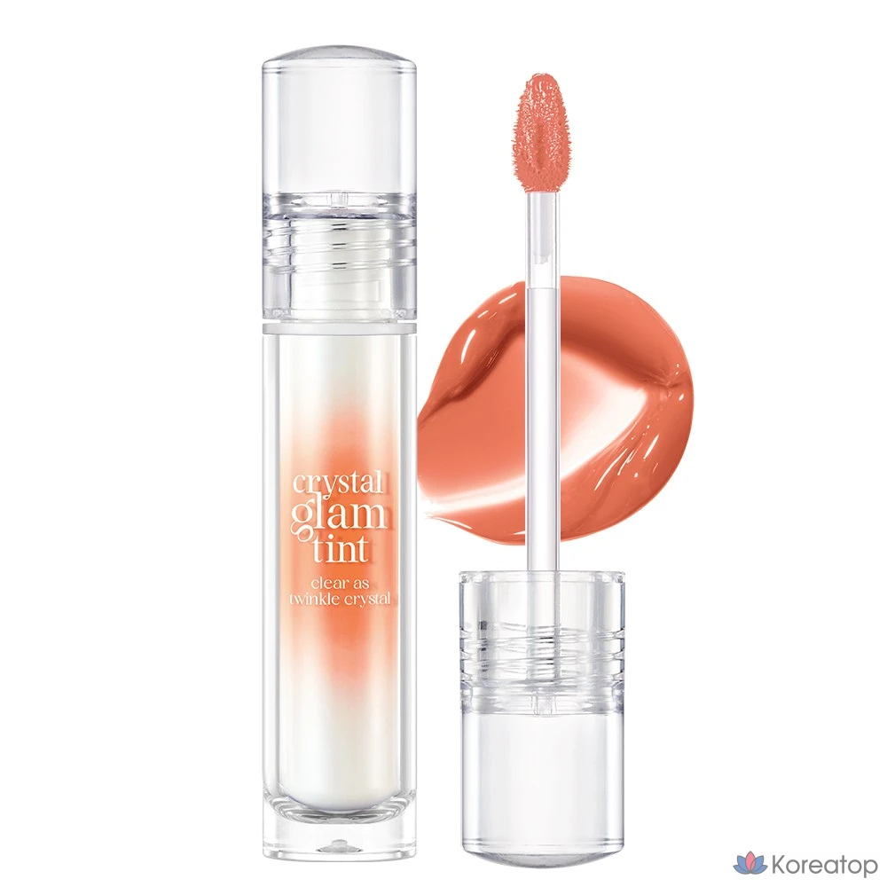 Тинт для губ Clio Crystal Glam Tint, оттенок 015 Grooming Peach Opal, 3.4 г, 1 шт.