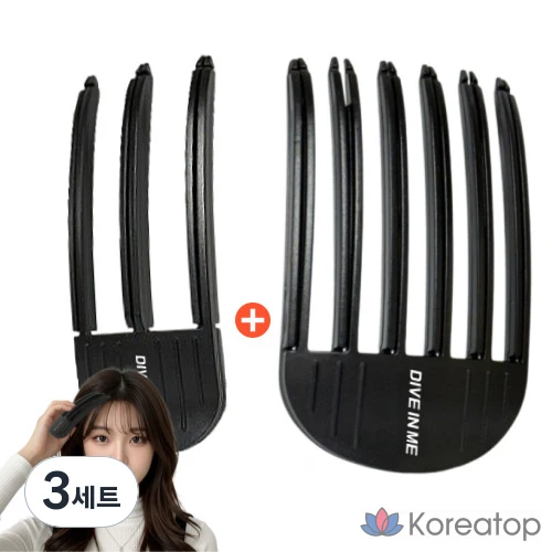 Заколка для волос DASHU Dive In Me Super Strong Hair Fixing Volume Clip, черный, 3 шт.