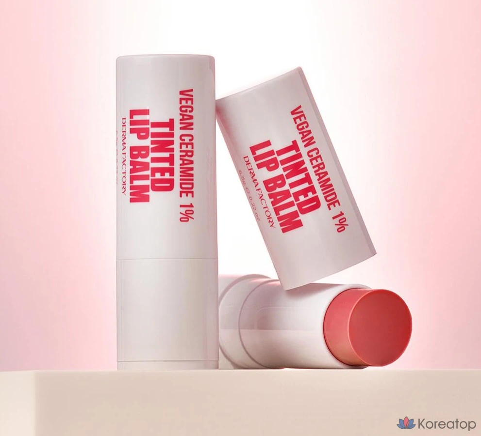 Бальзам для губ Derma Factory EDLP Vegan Ceramide 1% Tinted Lip Balm, оттенок Rose Pink, 6.5 г, 1 шт.