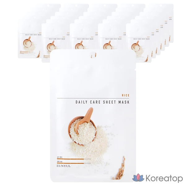 Тканевая маска для лица Eunyul Rice Daily Care Sheet Mask, 30 шт.