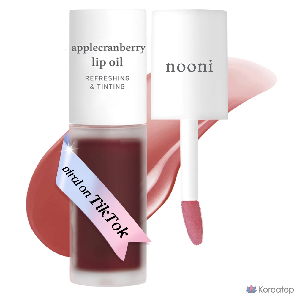 Бальзам для губ NOONI Apple Lip Oil, оттенок Apple Cranberry, 3.7 мл, 1 шт.