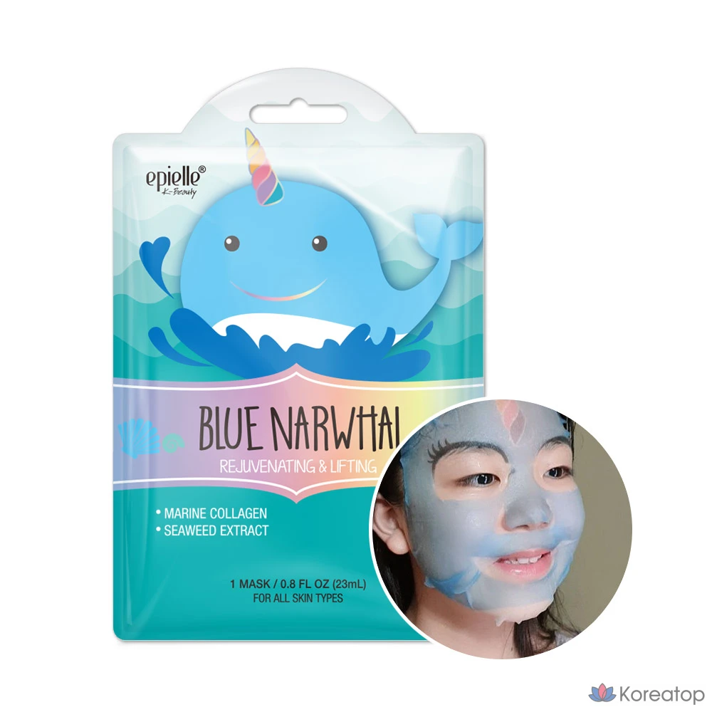Тканевая маска для лица Epielle Character Mask Dolphin, 6 шт.