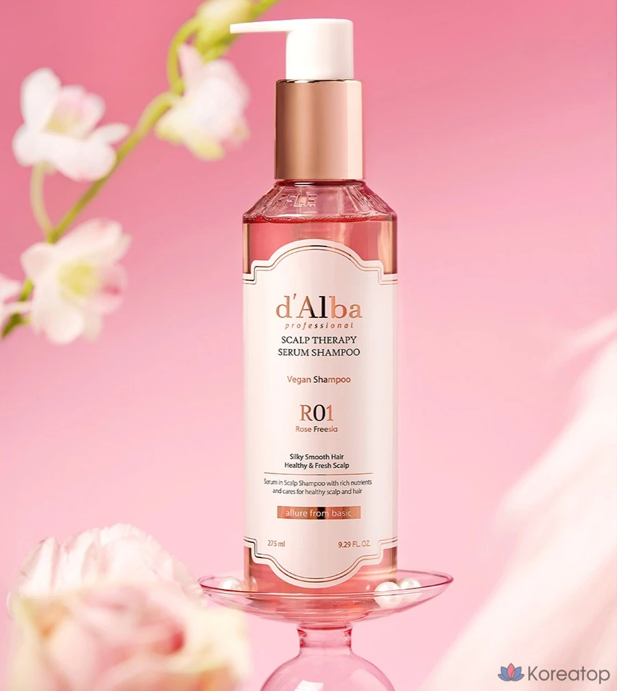 Шампунь d'Alba Professional Repairing Scalp Therapy Serum Shampoo Rose Freesia, 275 мл, 1 шт.