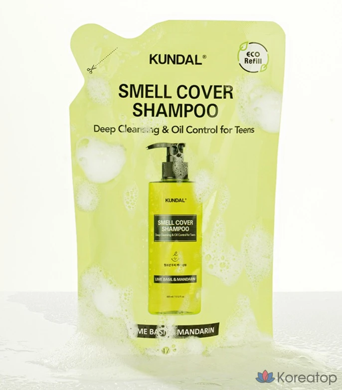 Шампунь для кожи головы Kundal All Day Smell Cover Refill, оттенок Tropical Mango, 380 мл, 1 шт.