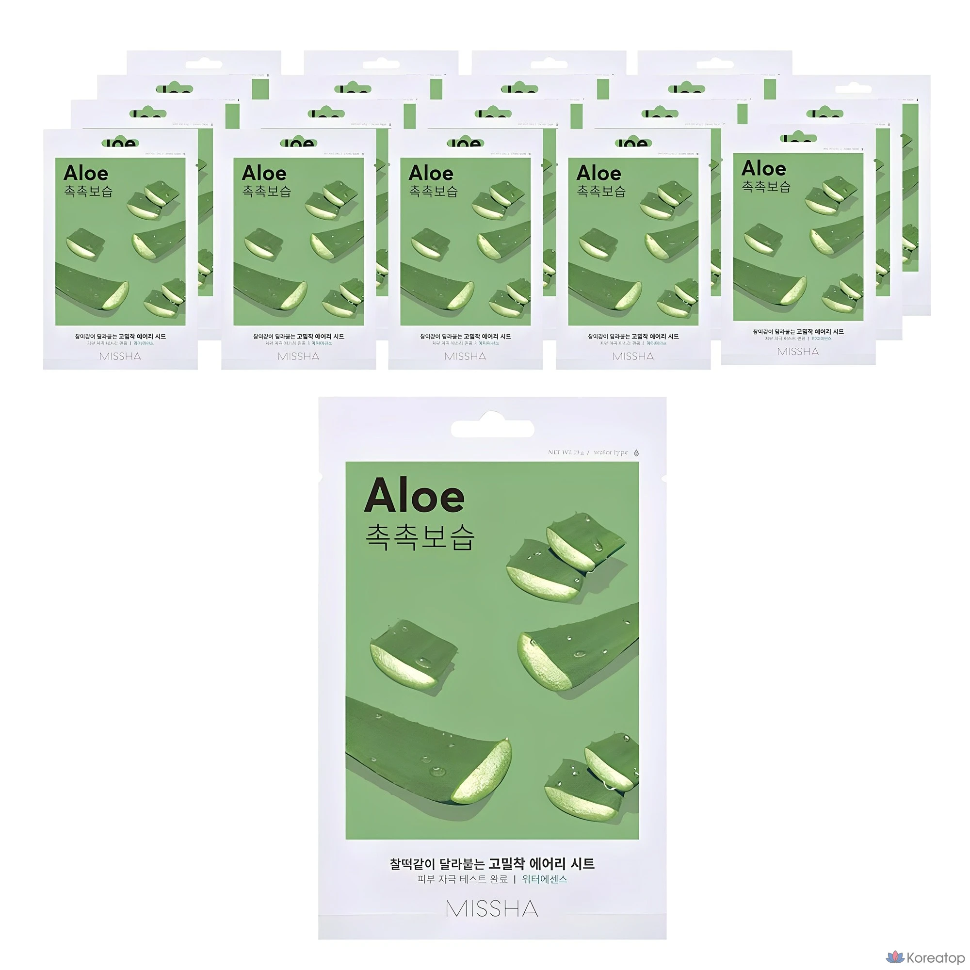 Тканевая маска для лица Missha Airy Fit Sheet Mask Aloe, 20 шт.