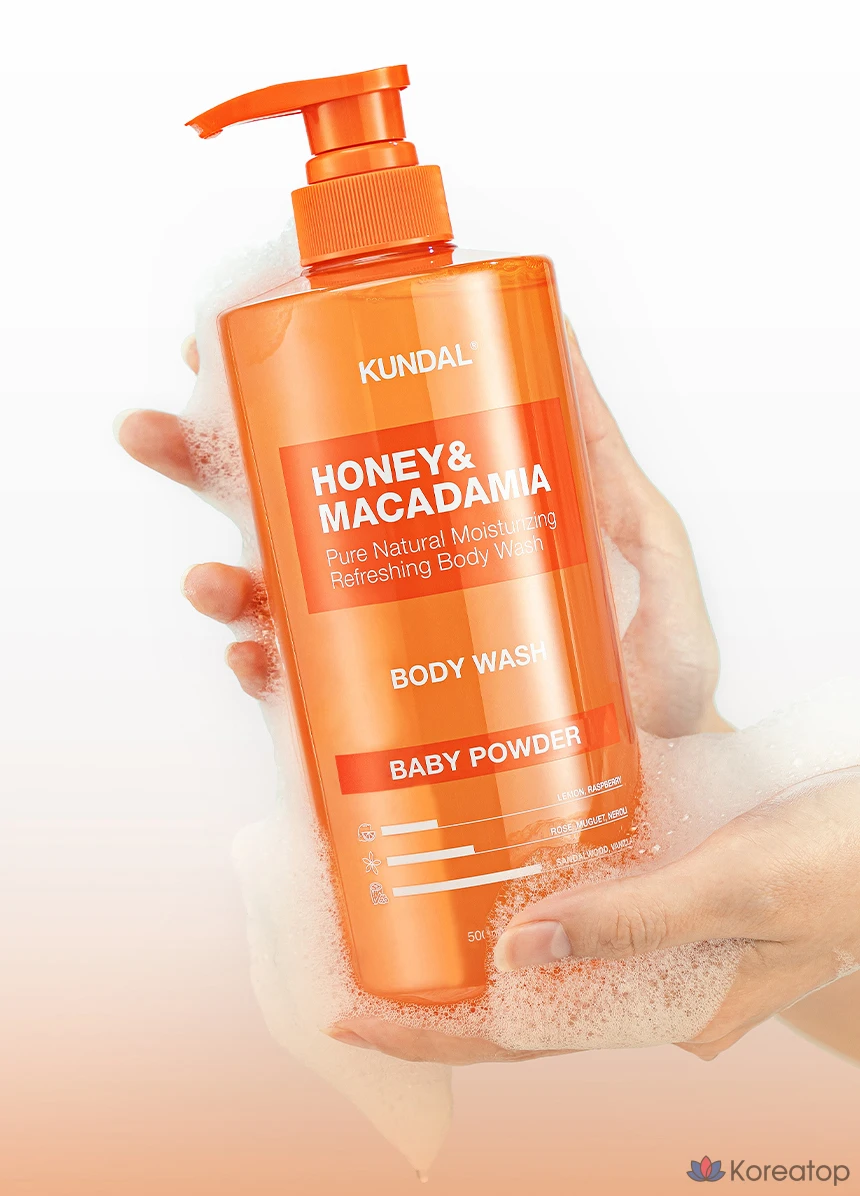 Гель для душа Kundal Pure Body Wash Baby Powder, 1.058 л, 1 шт., фото 2