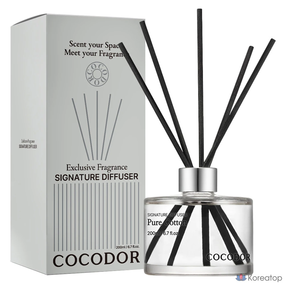 Диффузор для дома Cocodor Signature Diffuser, Pure Cotton, 200 мл, 1 шт.