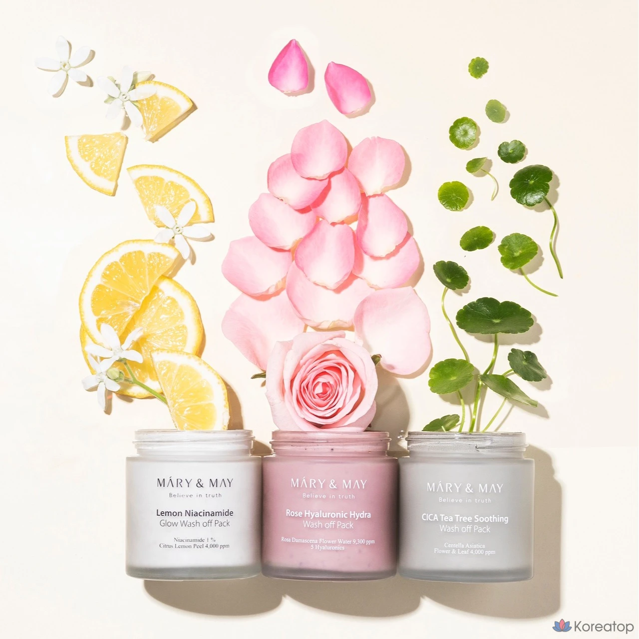 Маска для лица Mary&amp;May Rose Hyaluronic Hydra Wash-off Pack, 125 г, 1 шт.