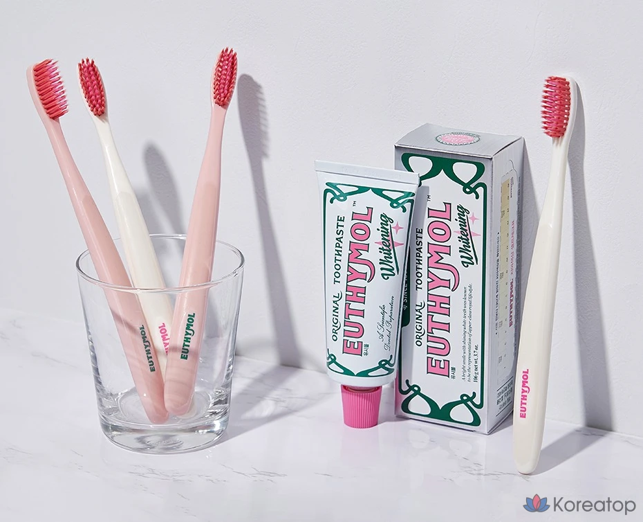 Набор для ухода Euthymol Whitening TM (Зубная паста 2 шт. + Зубная щетка Pink + Сквизер + Трей), 106 г, 2 шт., фото 10