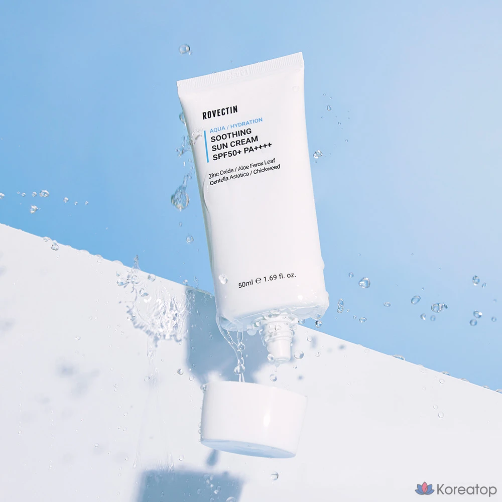 Солнцезащитный крем Rovectin Aqua Soo Moisturizing Sun Cream SPF50+ PA++++, 50 мл, 1 шт.
