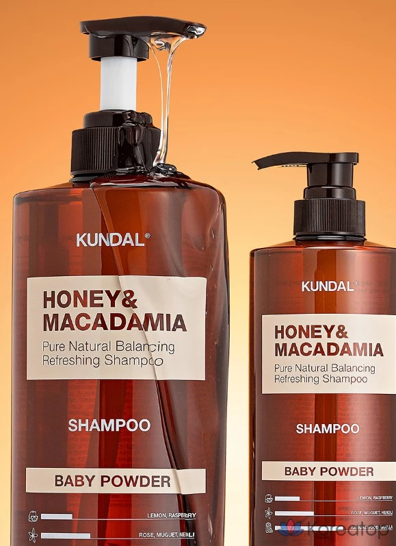 Шампунь Kundal Honey & Macadamia Nature Shampoo Baby Powder Scent, 1.058 л, 1 шт., фото 7