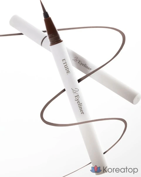 Подводка для глаз Etude House 2X Bare Pen Liner, оттенок 2 Natural Light Brown, 0.5 г, 1 шт.