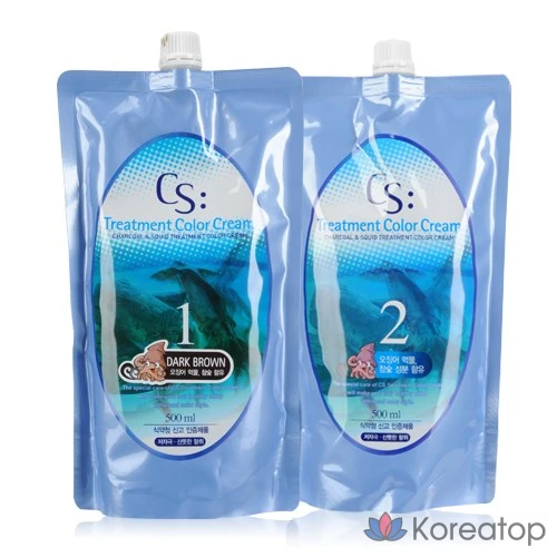 Колорирующий крем Incus Somang CS Treatment Squid Ink Color Cream, оттенок Light Brown, 500 мл, 3 шт.