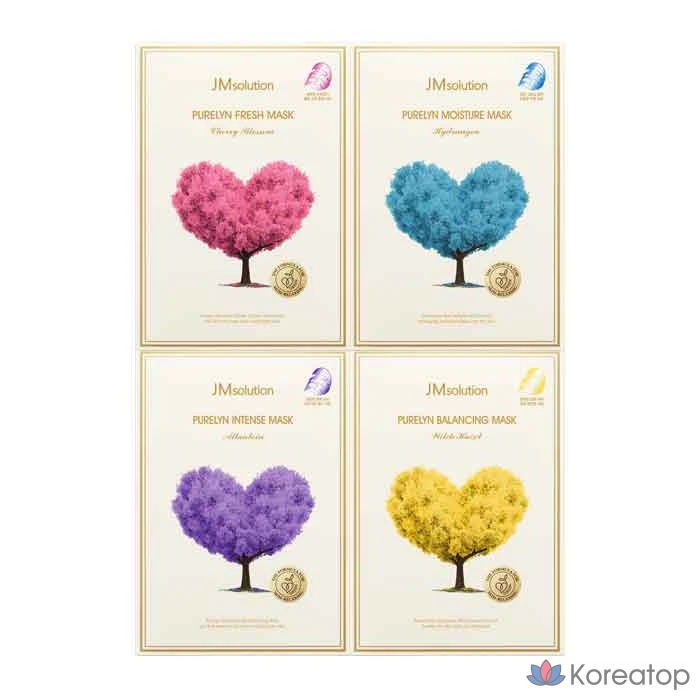 Тканевая маска для лица JM Solution Pure Linen Mask 4-piece Set, 40 шт.