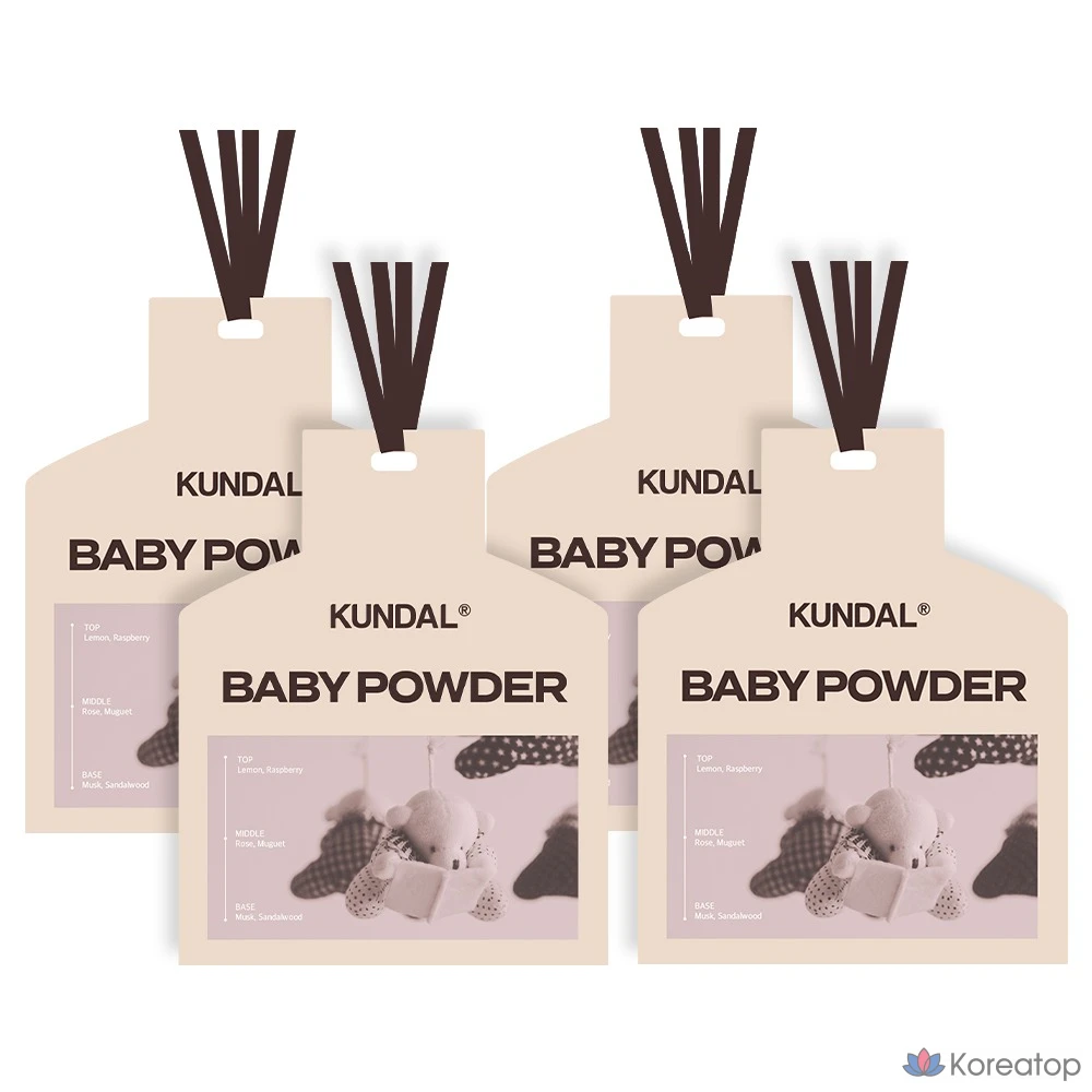 Ароматизатор для автомобиля Kundal Perfumed Sachet, оттенок Baby Powder, 7 г, 4 шт., фото 3