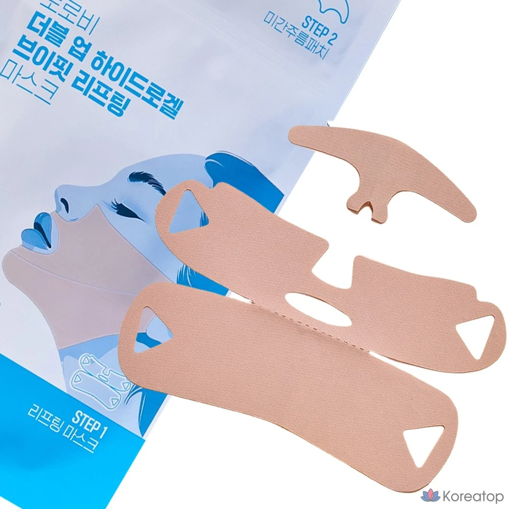 Тканевая маска для лица LOLO SKINNY Double Up Collagen Hydrogel V-Line Lifting Mask Sheet, 10 шт., фото 10