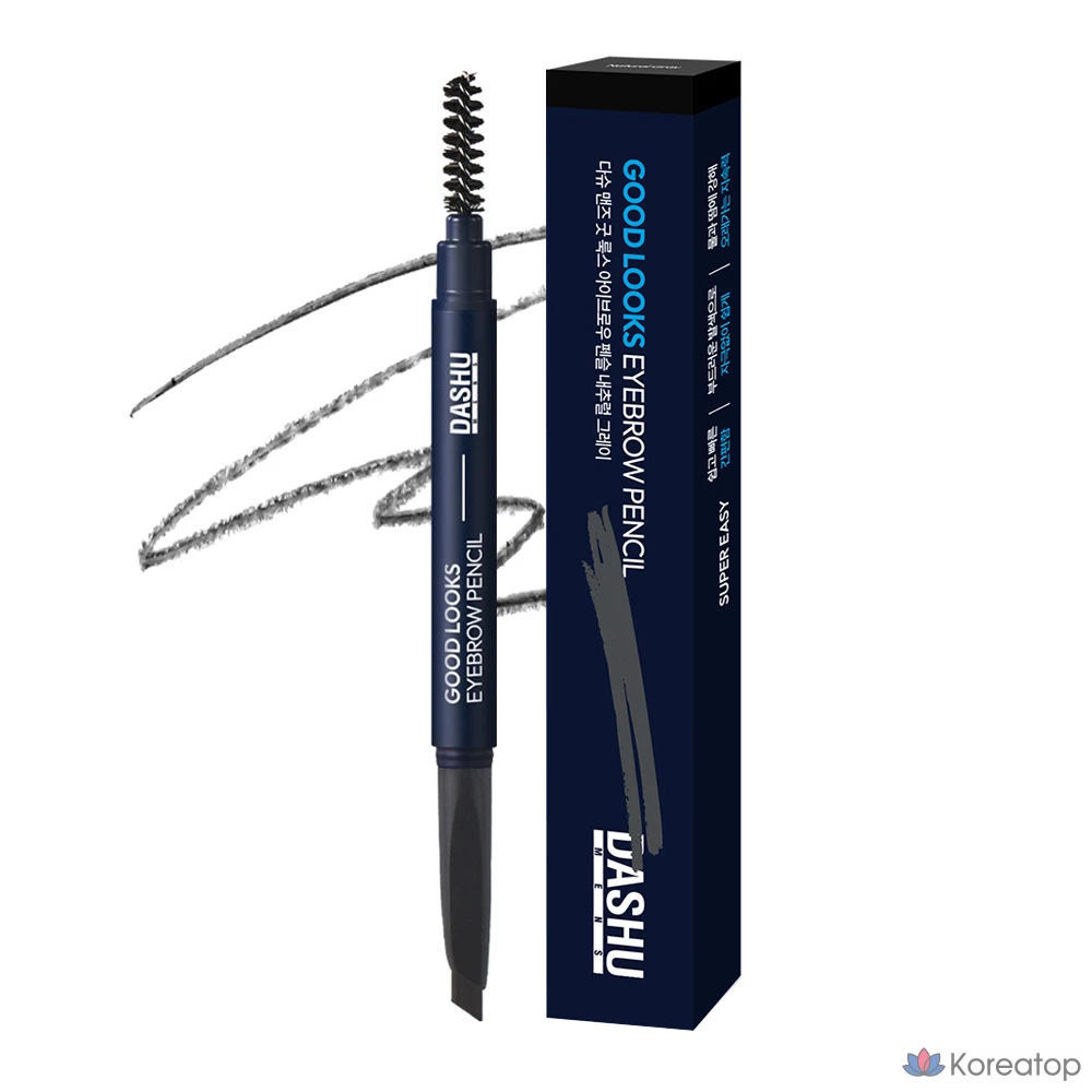 Карандаш для бровей DASHU Men's Good Looks Eyebrow Pencil, оттенок Natural Gray, 1 шт.
