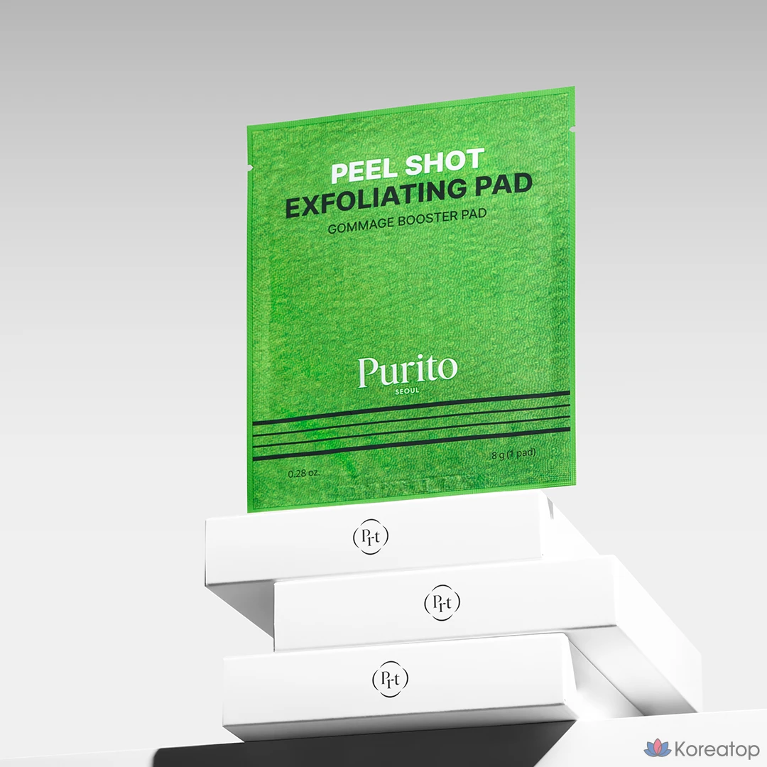 Пэды PURITO Seoul Peel Shot Exfoliating Pad, 64 г, 8 шт.