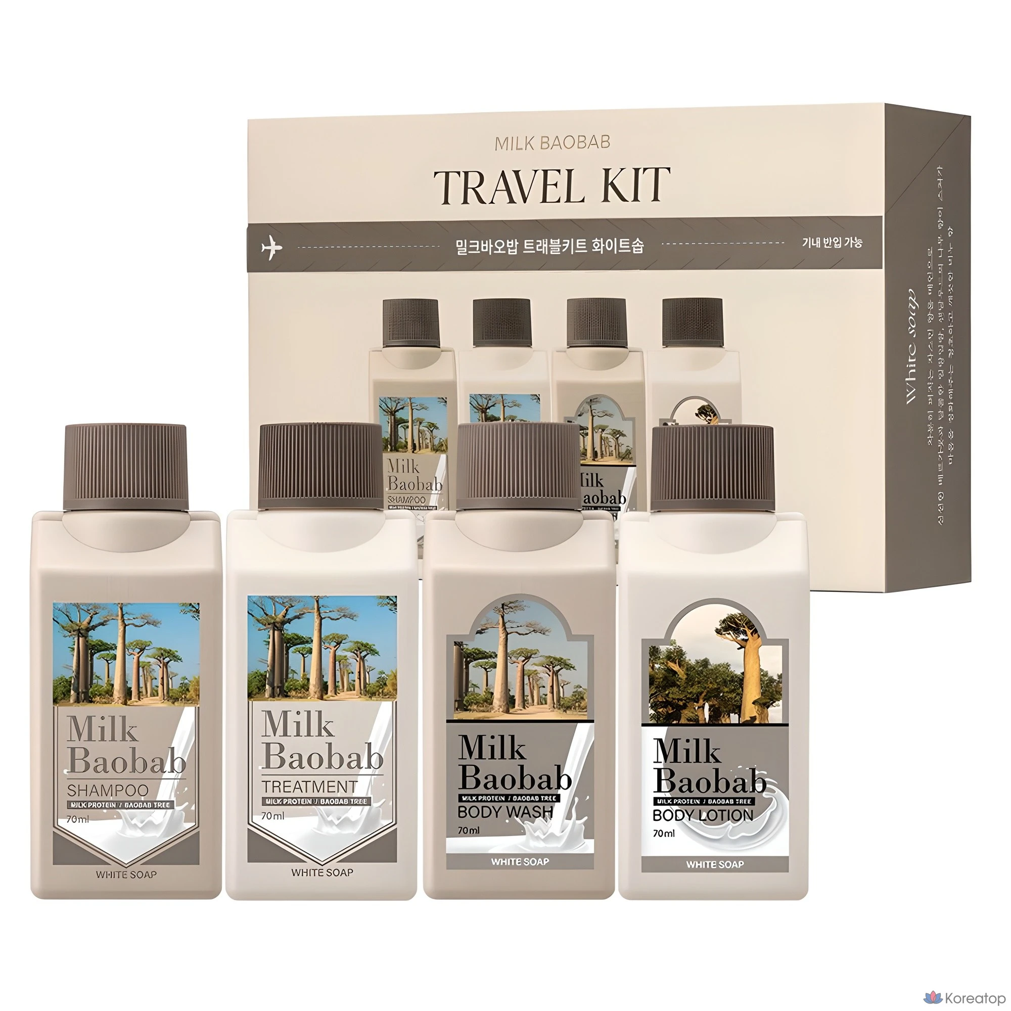 Набор для ухода Milk Baobab White Soap Travel Kit, 1 шт.